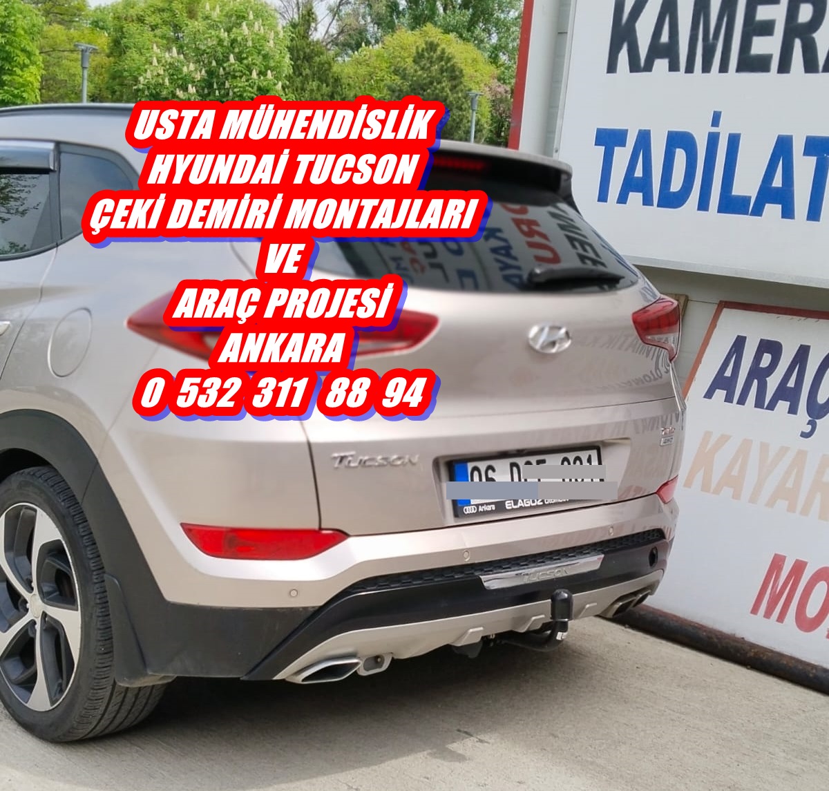 hyundai tucson çeki demiri takma montajı ve araç proje firması ankara