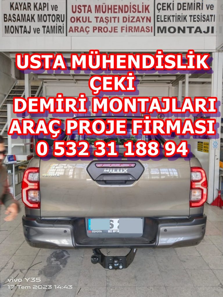 Toyota hılux kamyonet çeki demiri takma montajı ve araç proje firması ankara USTA MÜHENDİSLİK