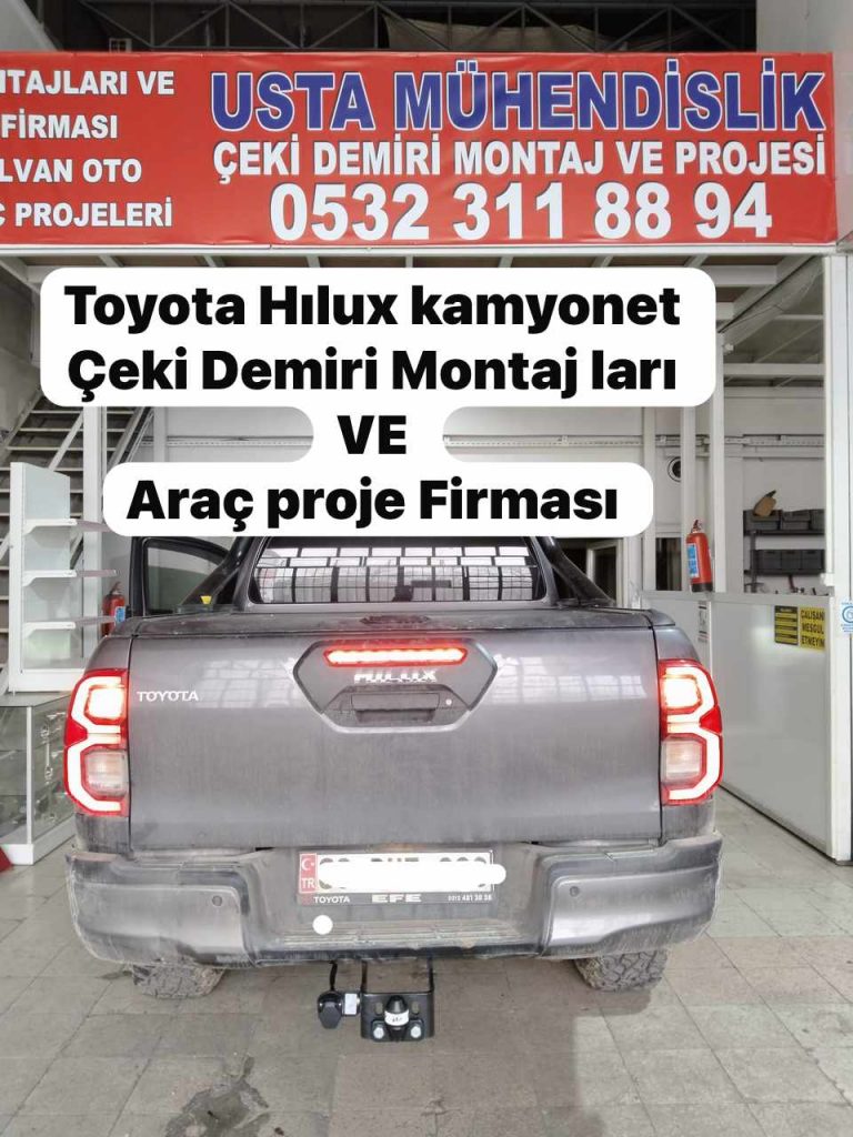 HILUX KAMYONET  çekidemiri takma baglama montajı ve araç proje fiması ankara
USTA MÜHENDİSLİK
05323118894