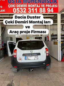 DACIA DUSTER çeki demiri, demiri montajı, çeki demiri projesi. çeki demiri ankara usta mühendislik ankara da 05323118894