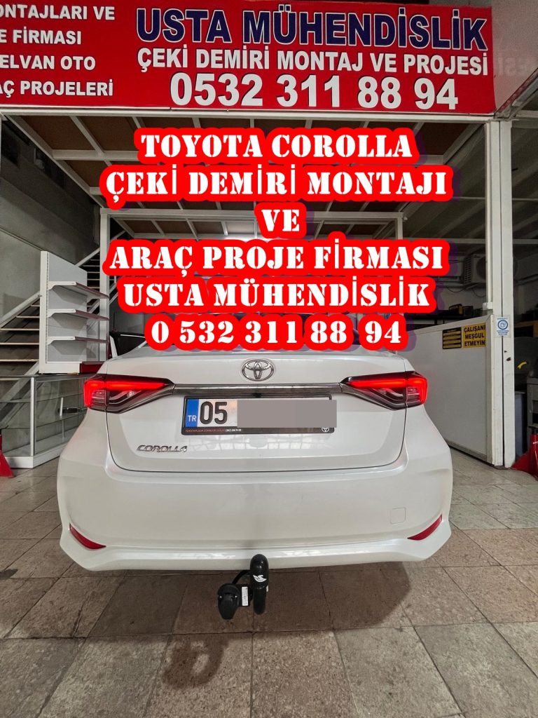 toyota corolla çeki demiri takma montajı ve araç projesi usta mühendislik
